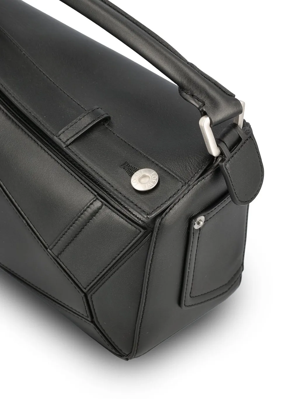 Puzzle Bicolor Leather Shoulder Bag