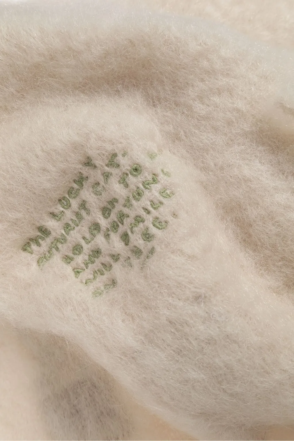 Scarf With Dog Appliqué