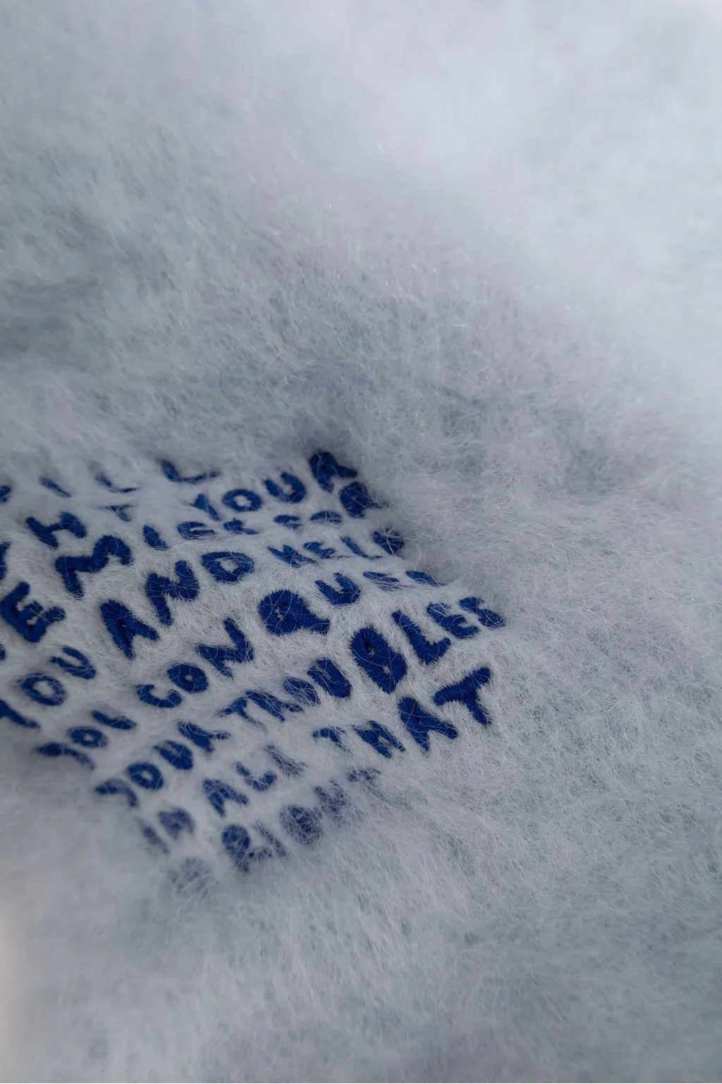 Scarf With Cartoon Appliqué