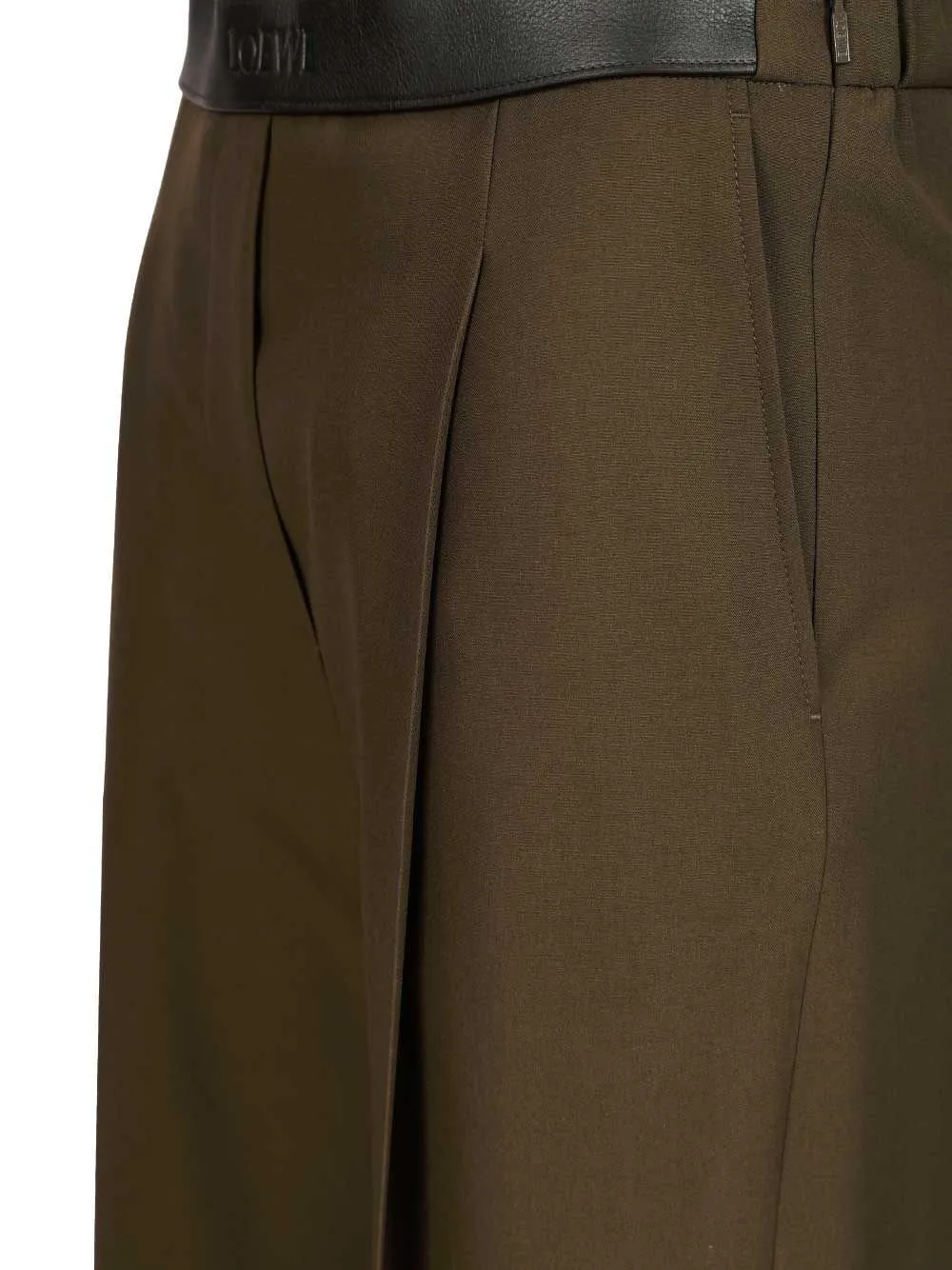 High-Waisted Flared Trousers
