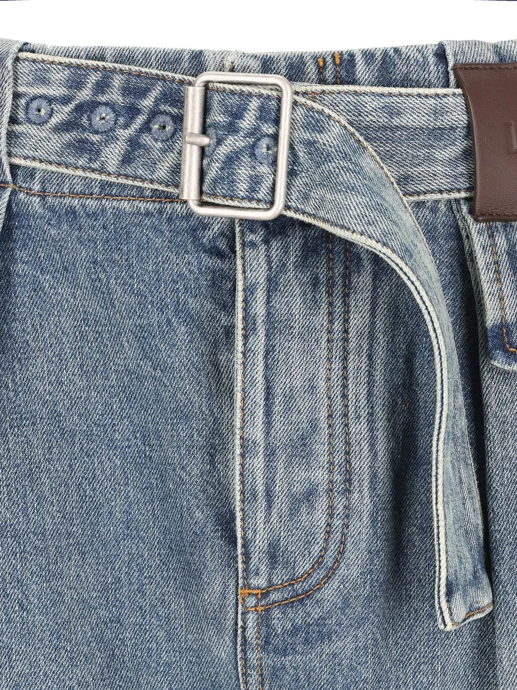 High-Waisted Pleated Jeans