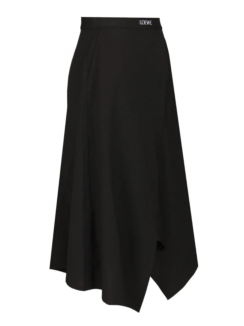 Asymmetric Midi Skirt