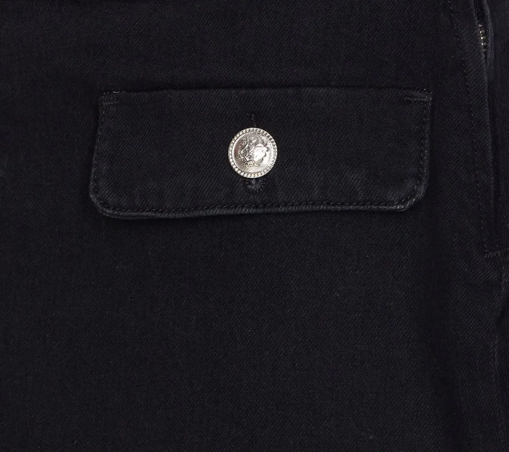 Denim Mini Skirt With Rhinestones