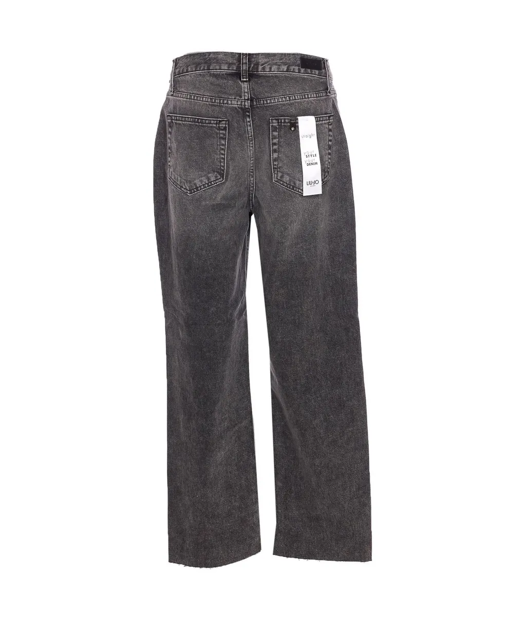 Straight Leg Jeans With Embellishments