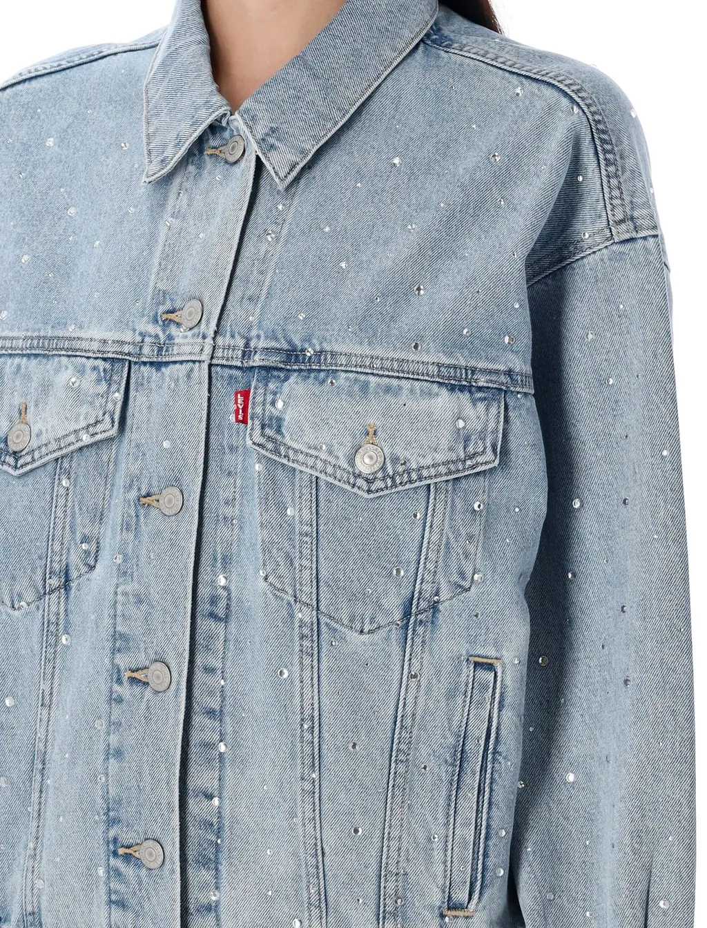 Denim Jacket With Rhinestones
