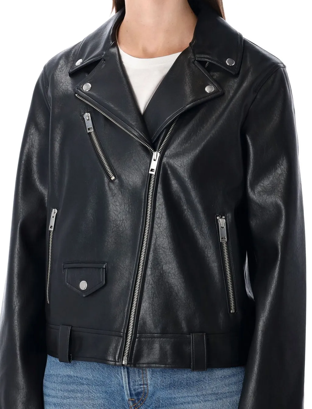 Faux Leather Moto Jacket