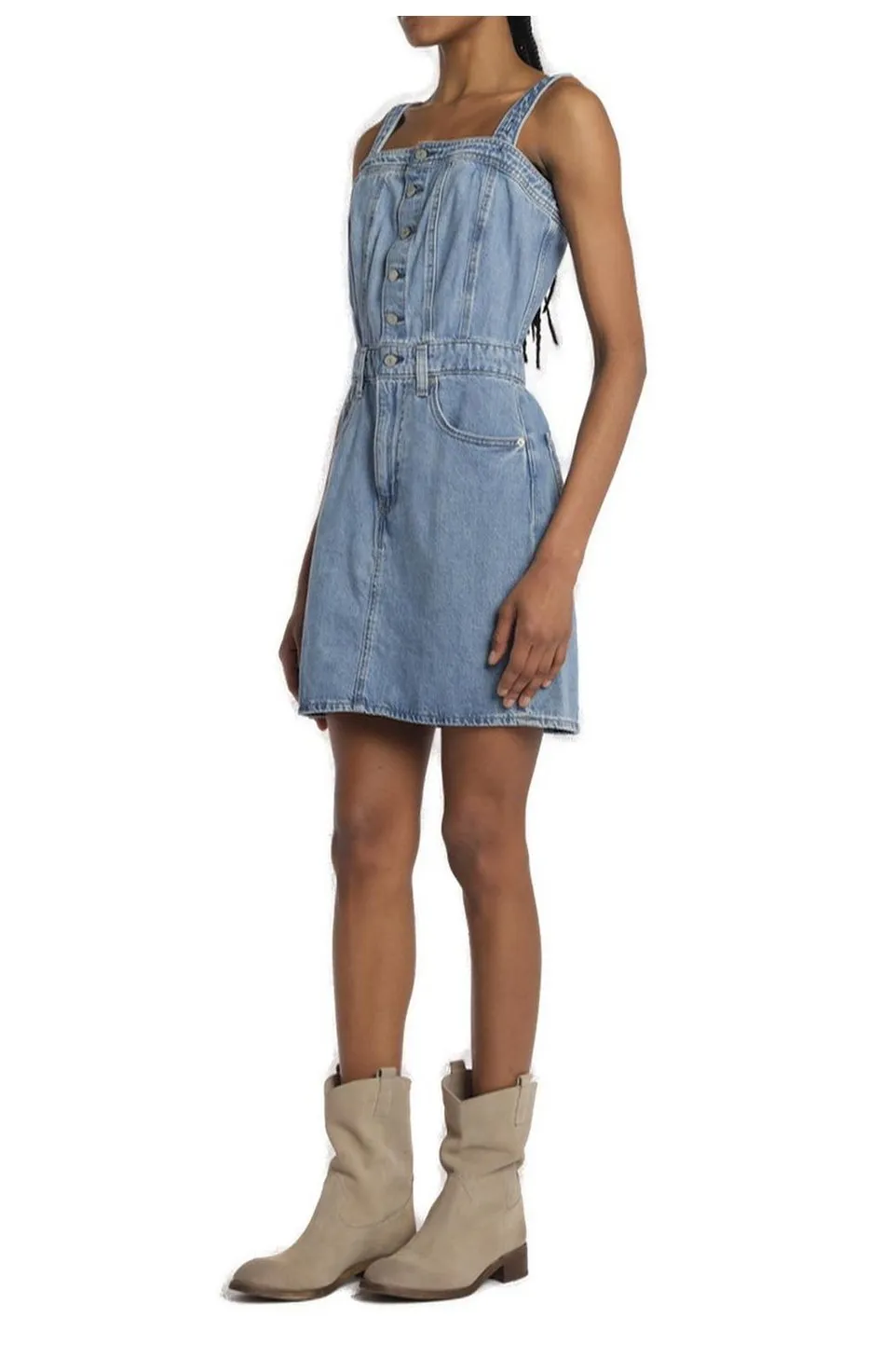 Denim Pinafore Dress