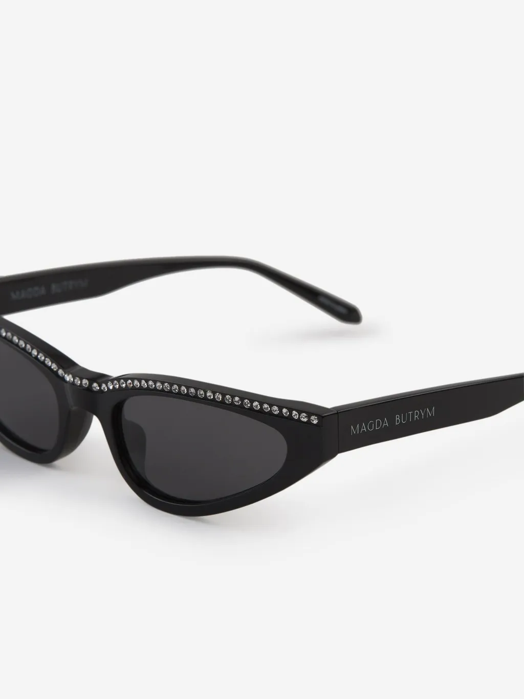 Cat-Eye Sunglasses With Crystal Embellishments