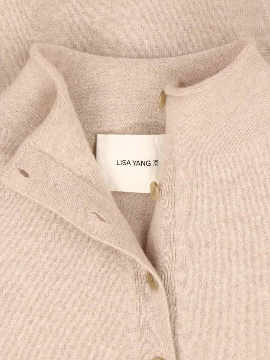 Mock Neck Button-Up Cardigan