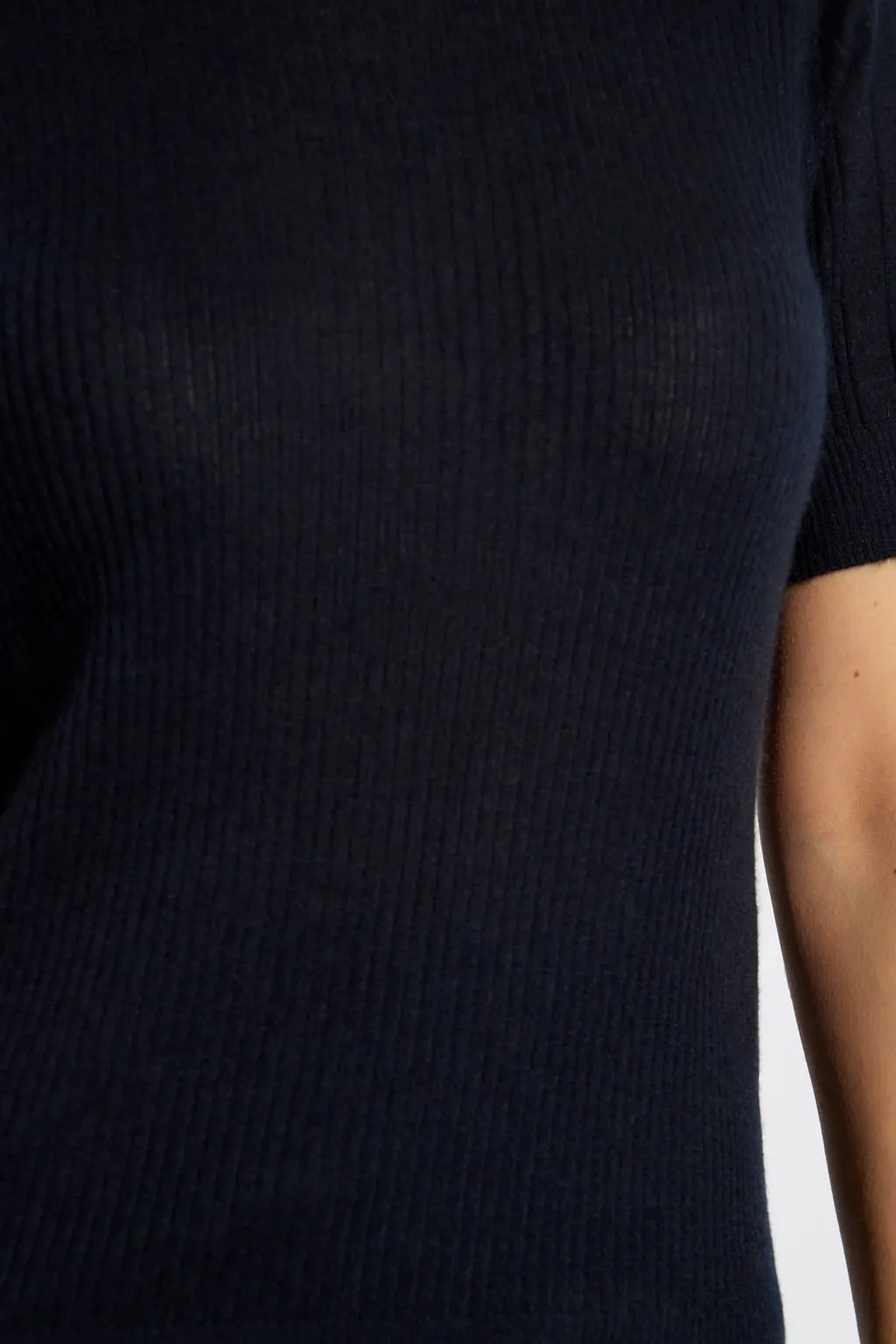 Ribbed Knit T-Shirt