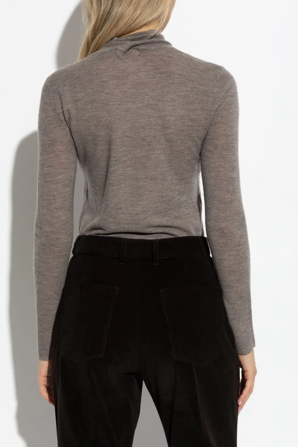 Ribbed Turtleneck Top