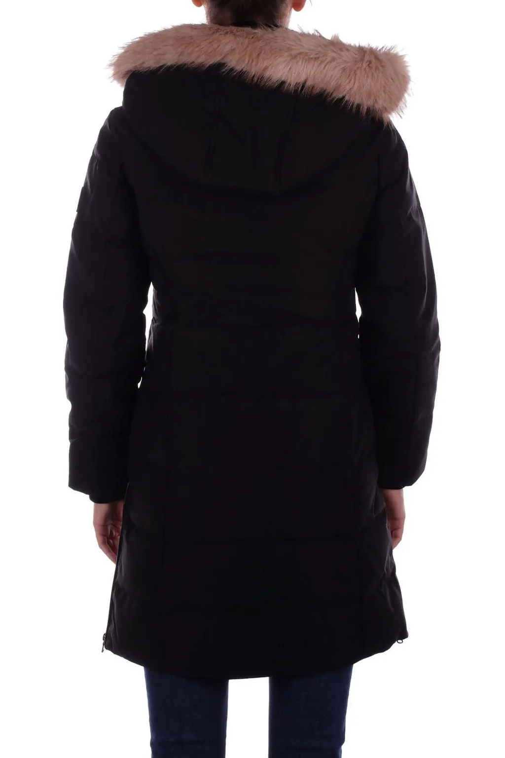 Puffer Coat With Fur Hood