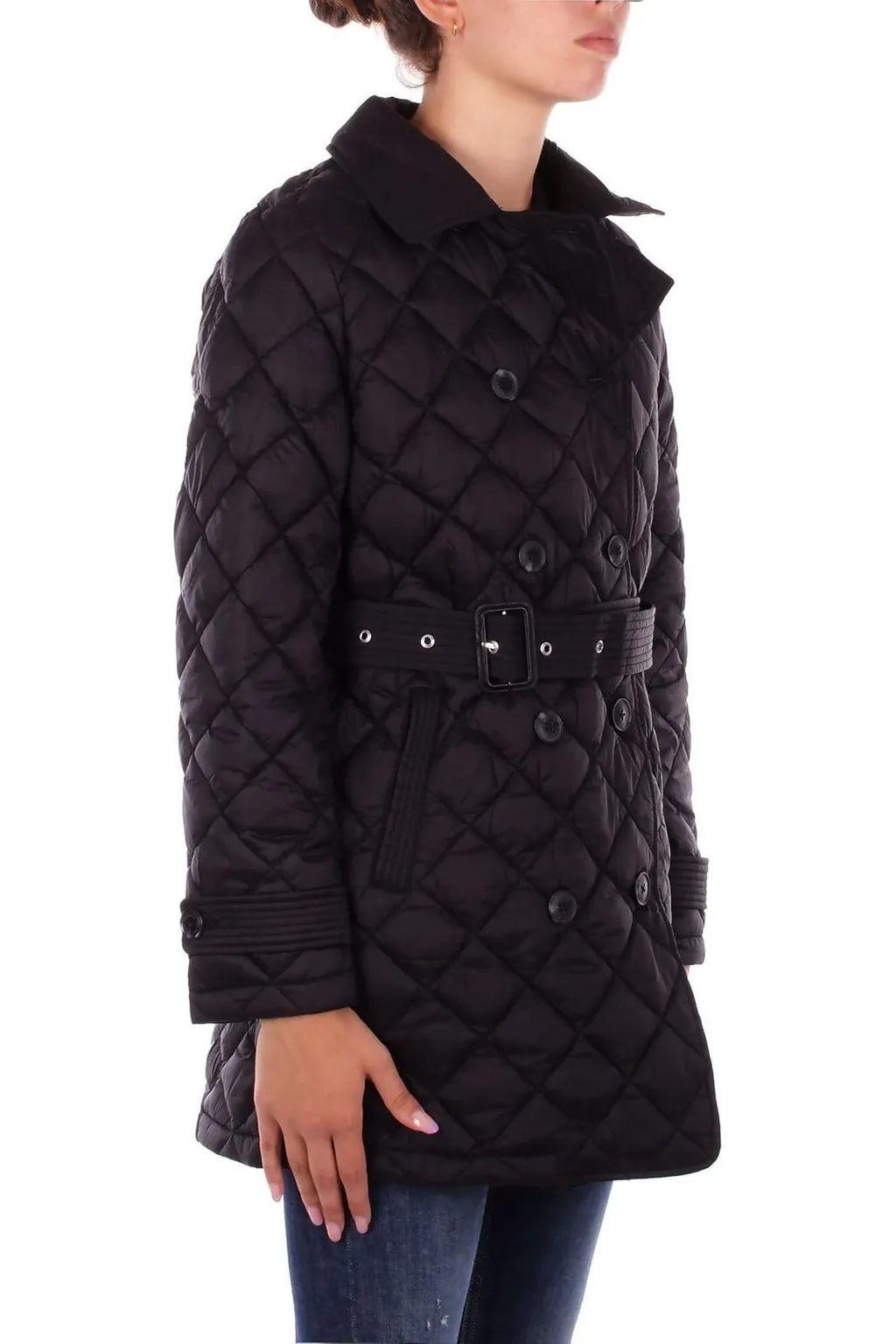 Quilted Double-Breasted Trench Coat