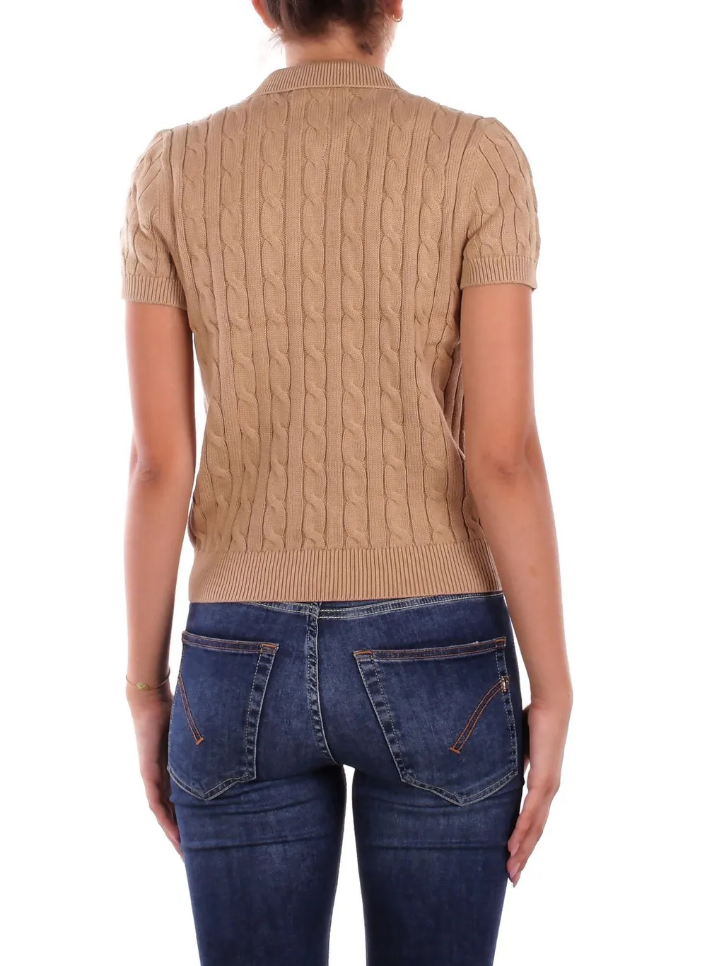 Cable Knit Polo Shirt