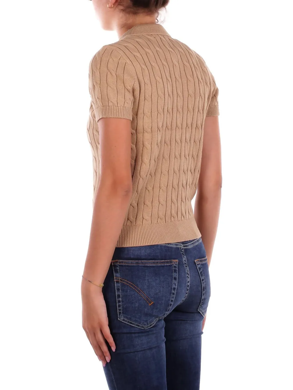 Cable Knit Polo Shirt