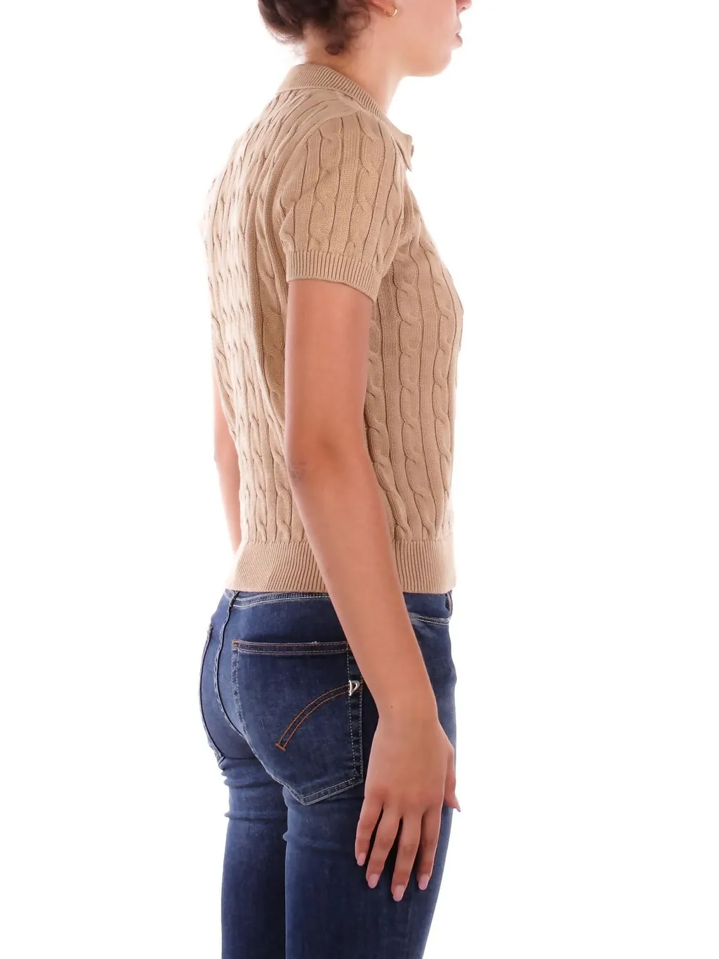 Cable Knit Polo Shirt