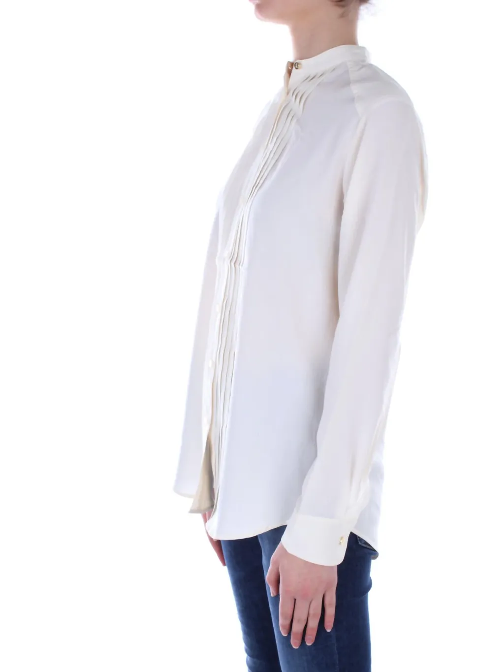 Pleated Bib Shirt