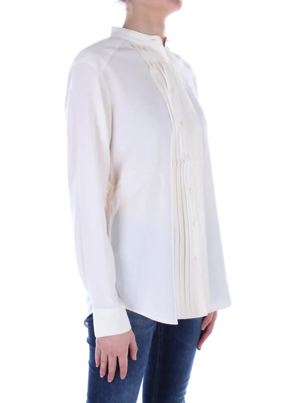 Pleated Bib Shirt