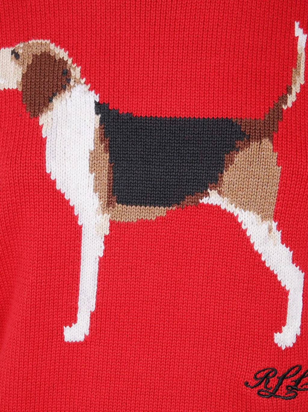 Dog Intarsia Knit Sweater