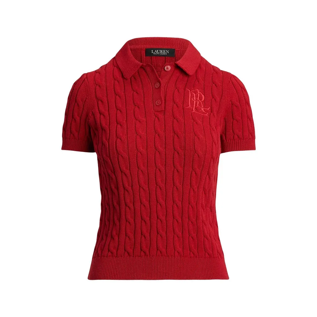 Cable Knit Polo Shirt