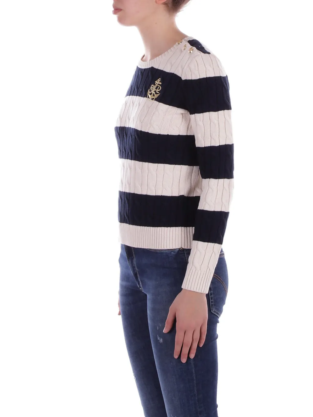 Striped Cable Knit Sweater