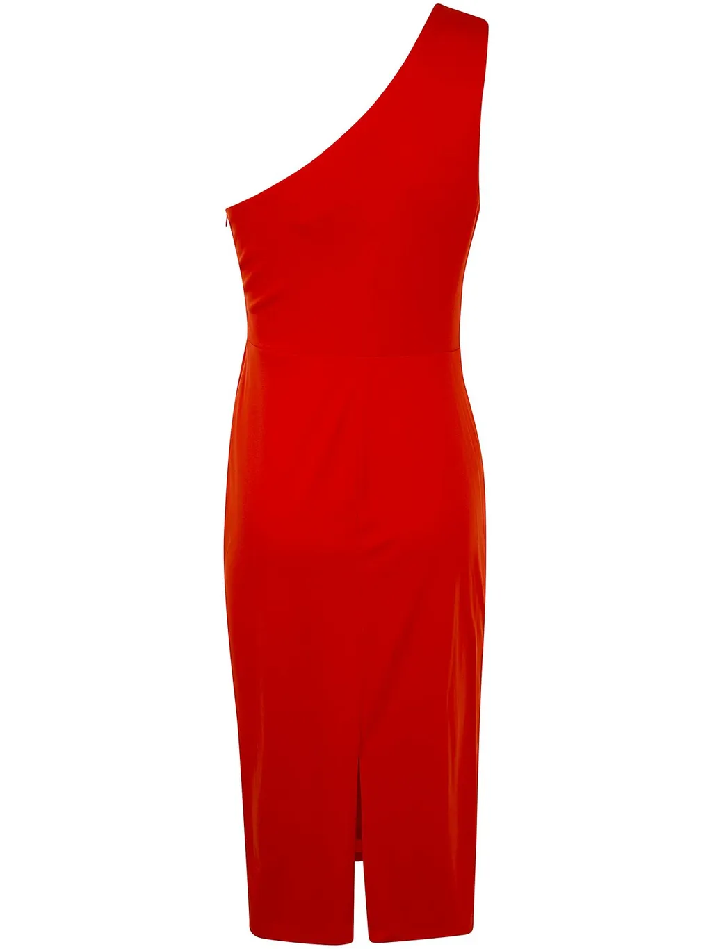 One-Shoulder Ruched Midi Dress