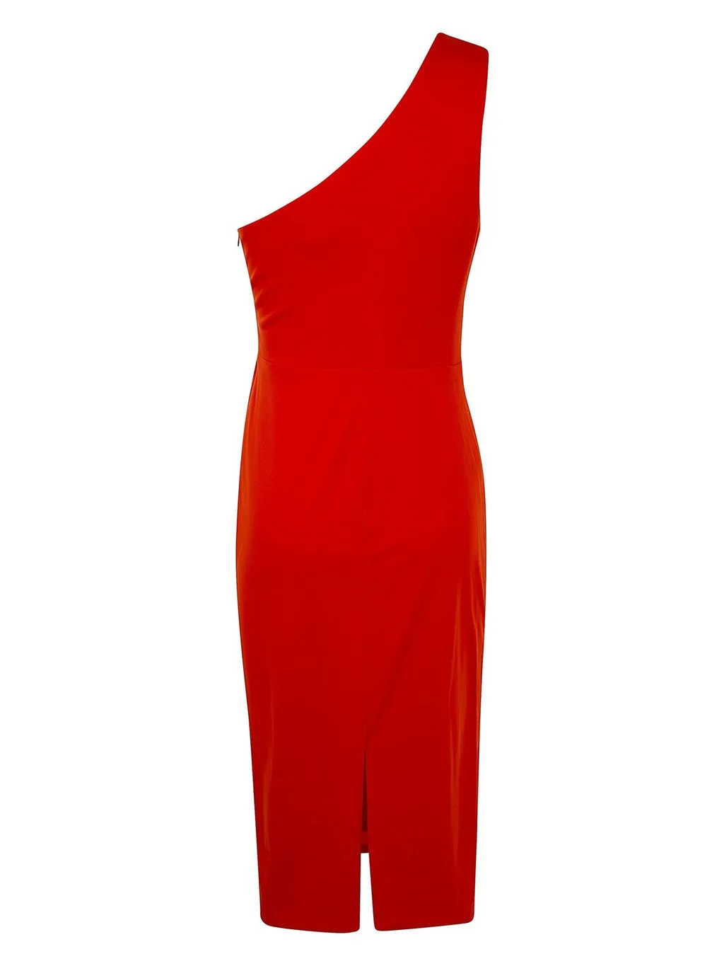 One-Shoulder Ruched Midi Dress
