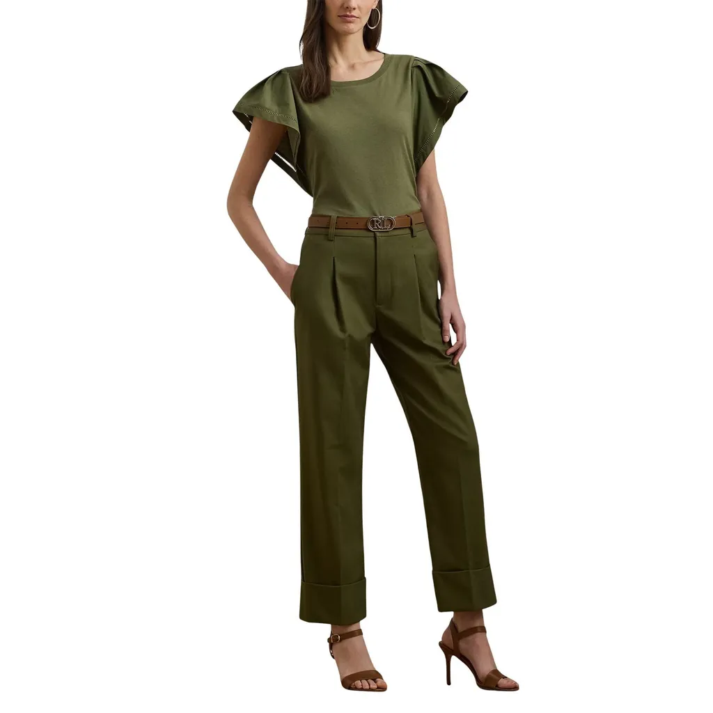 Pleated Wide-Leg Trousers