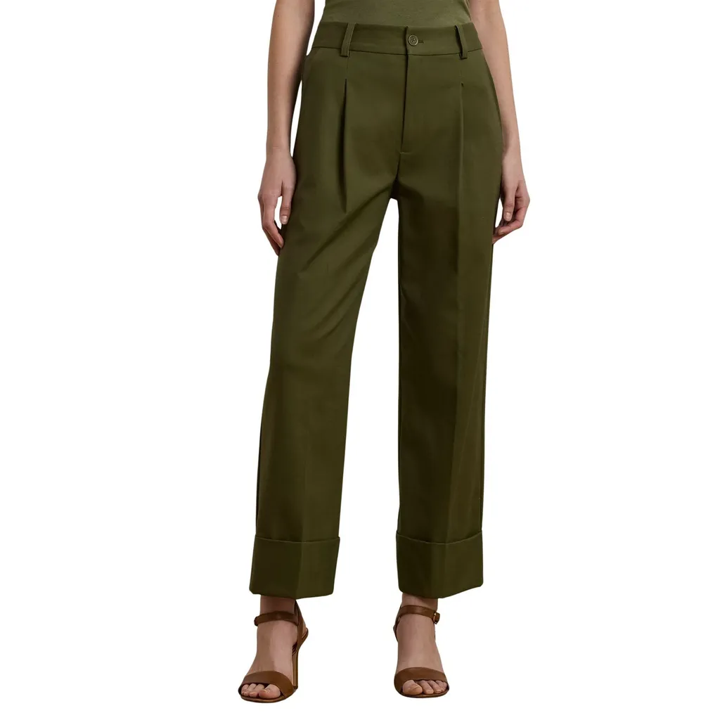 Pleated Wide-Leg Trousers