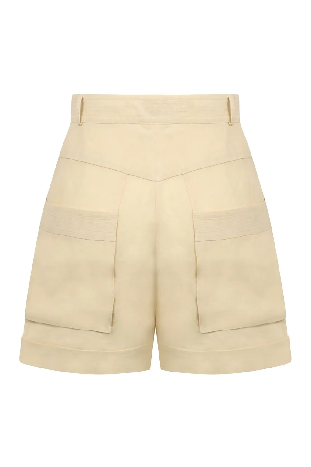 High-Waisted Shorts With Flap Pockets
