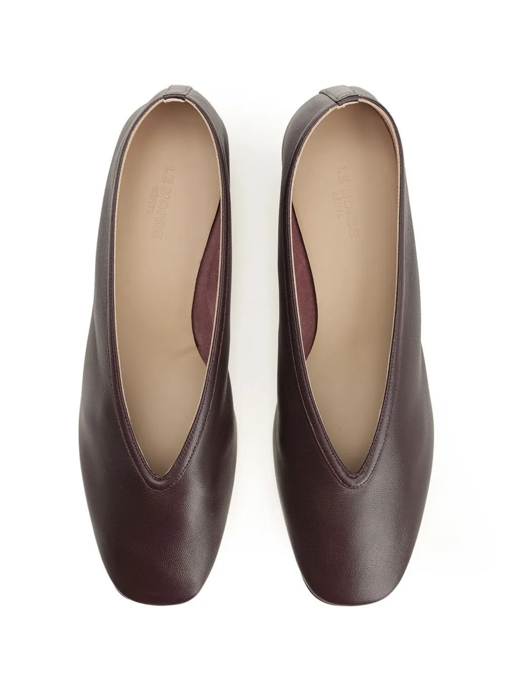 V-Neck Block Heel Pumps