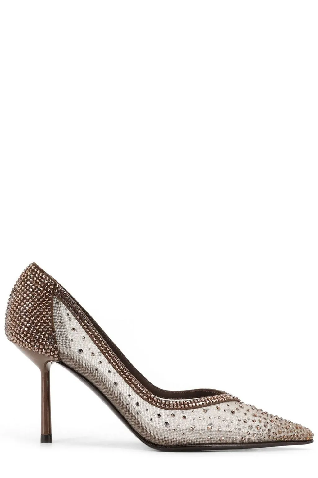 Mesh Pumps With Crystal Embellishments