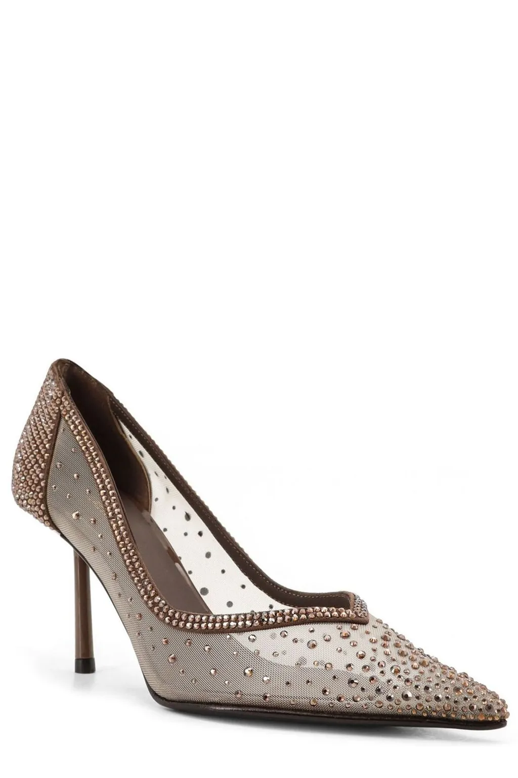 Mesh Pumps With Crystal Embellishments