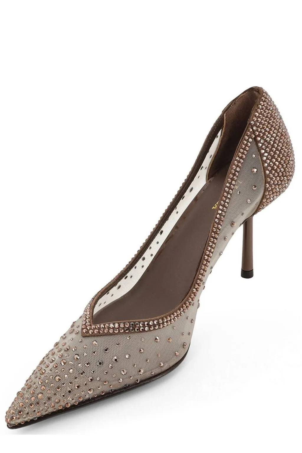 Mesh Pumps With Crystal Embellishments
