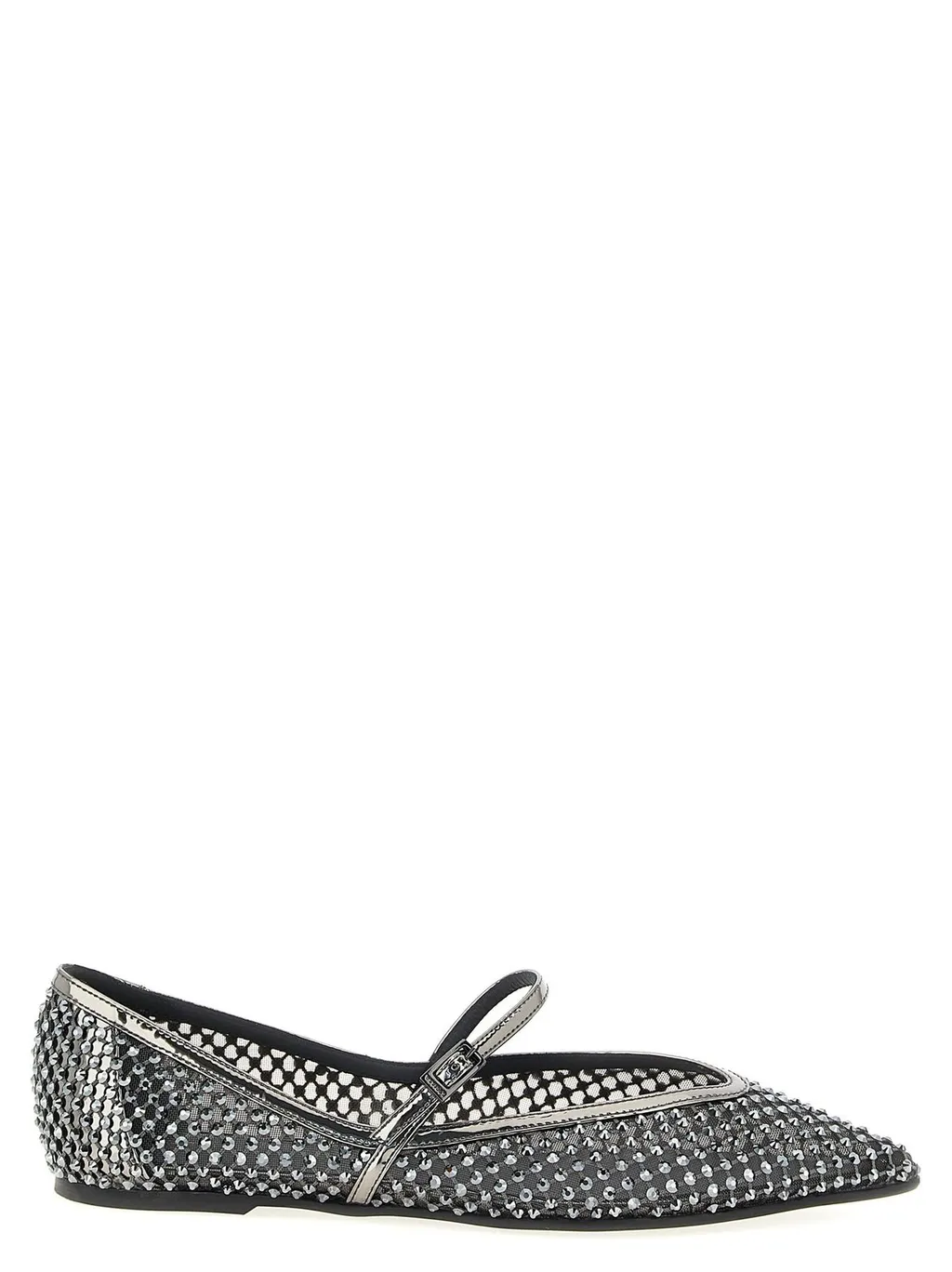 Ballet Flats With Ankle Strap