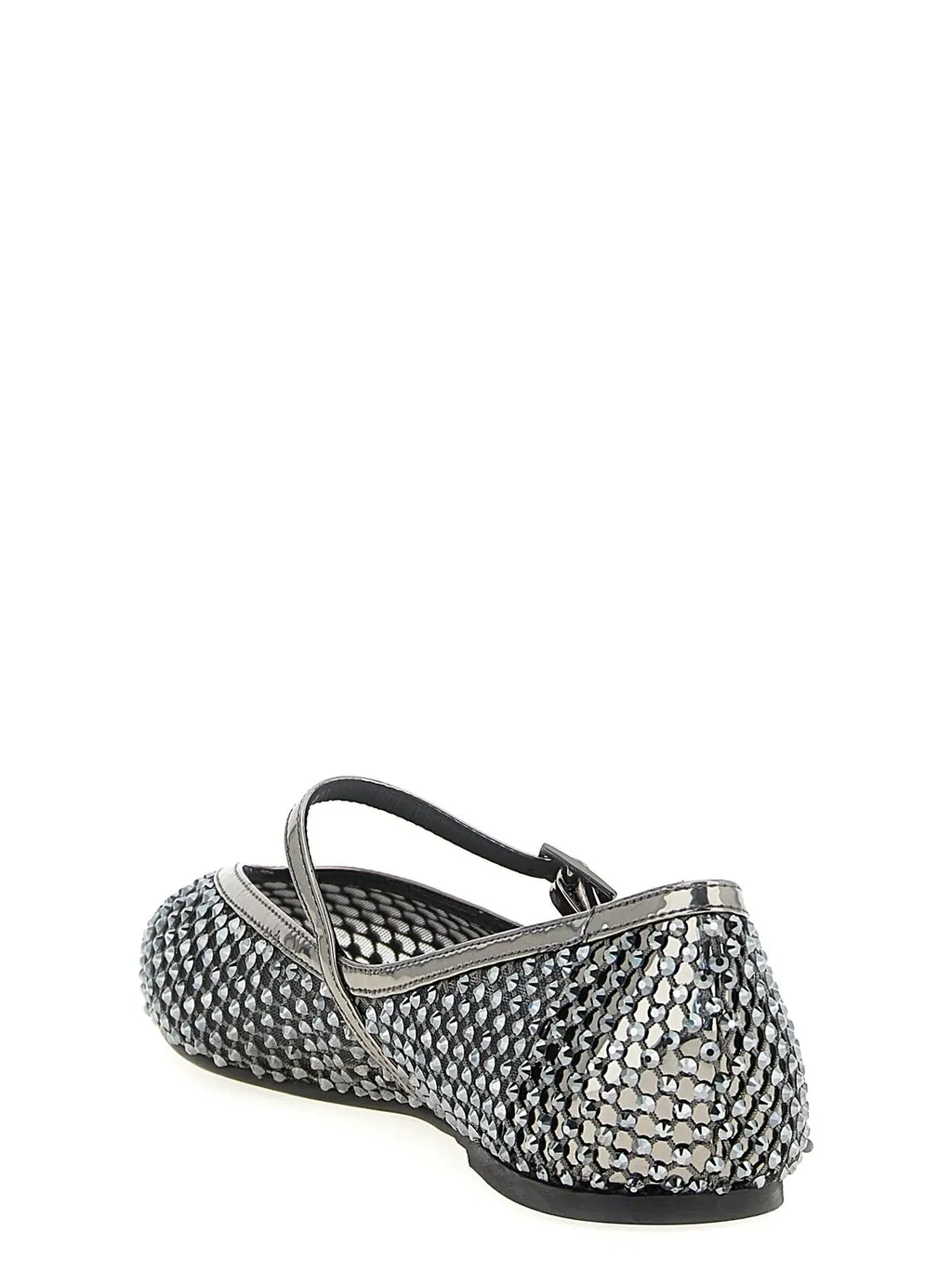 Ballet Flats With Ankle Strap