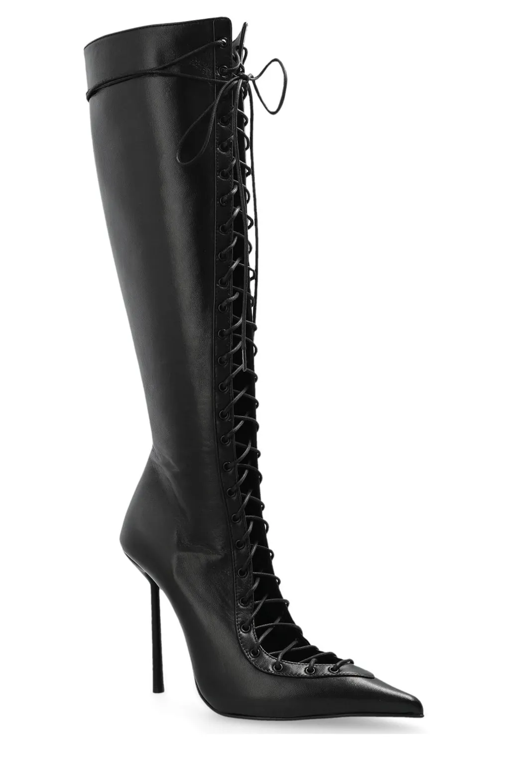 Lace-Up Knee-High Boots
