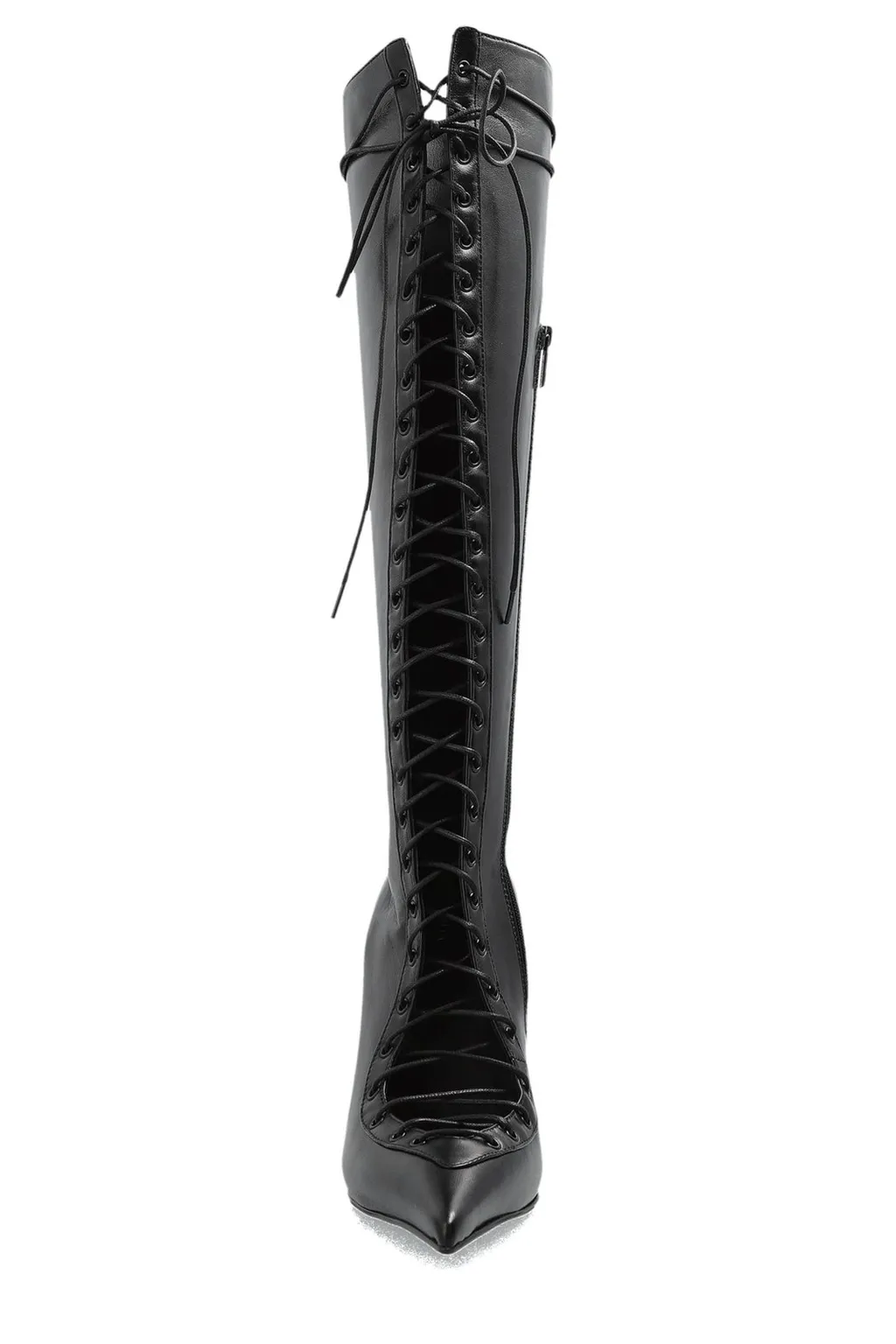 Lace-Up Knee-High Boots