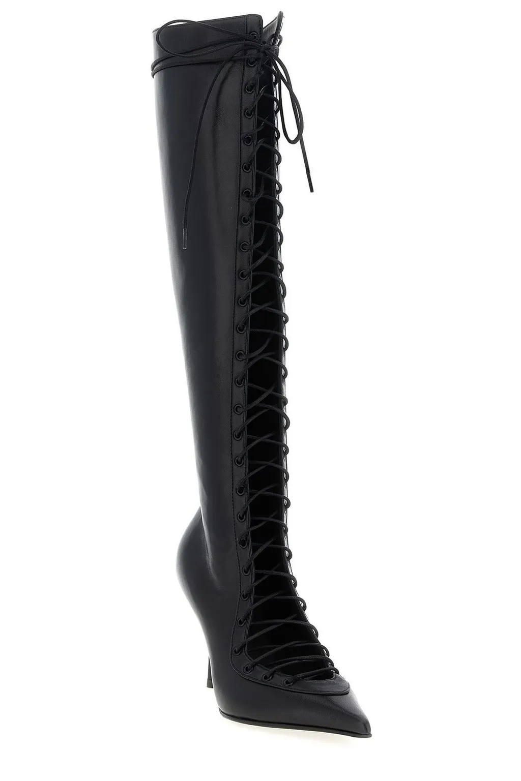 Lace-Up Knee-High Boots