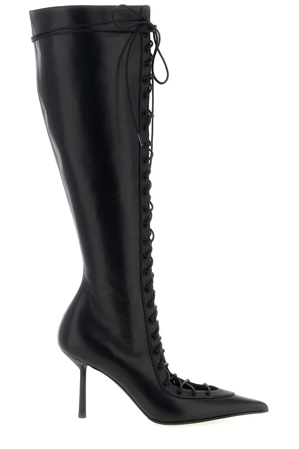 Lace-Up Knee-High Boots