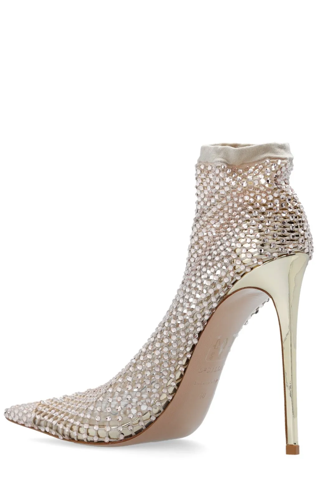 Crystal-Embellished Sock Boot