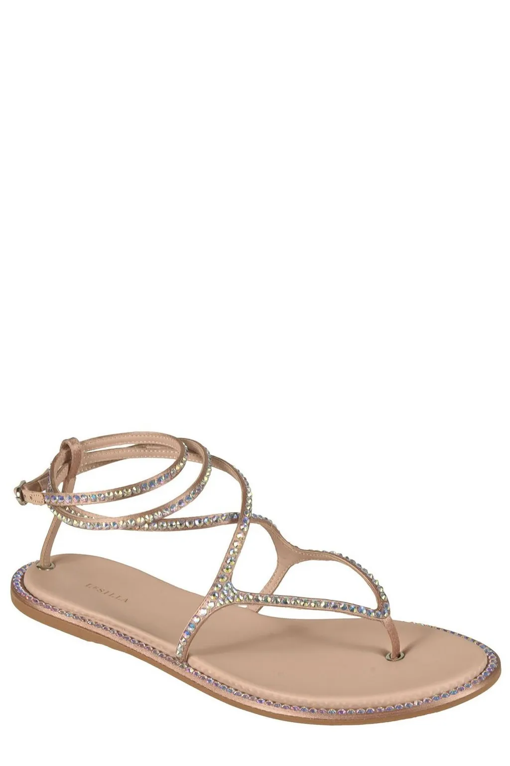 Embellished Ankle Strap Sandals