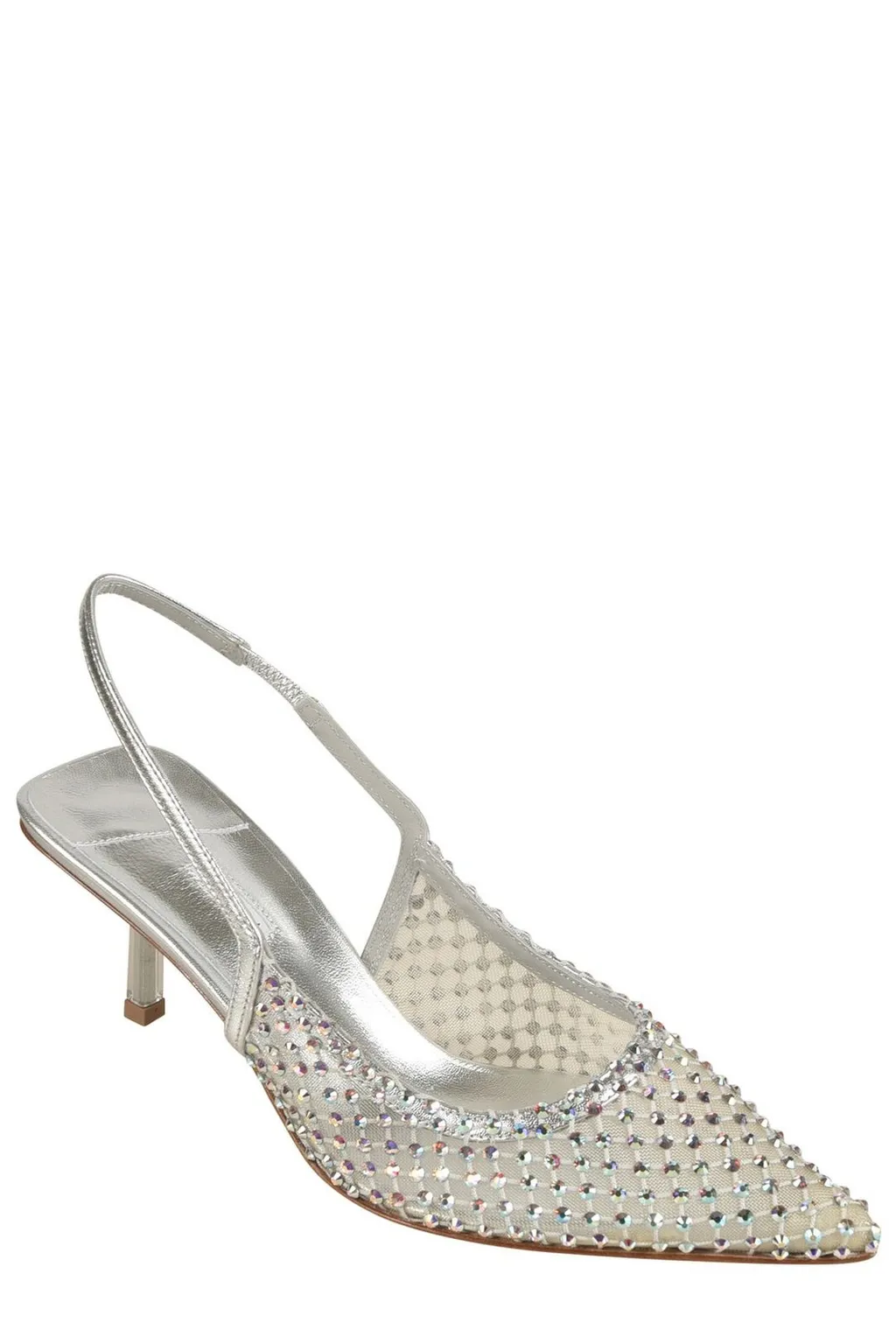 Mesh Slingback Pumps