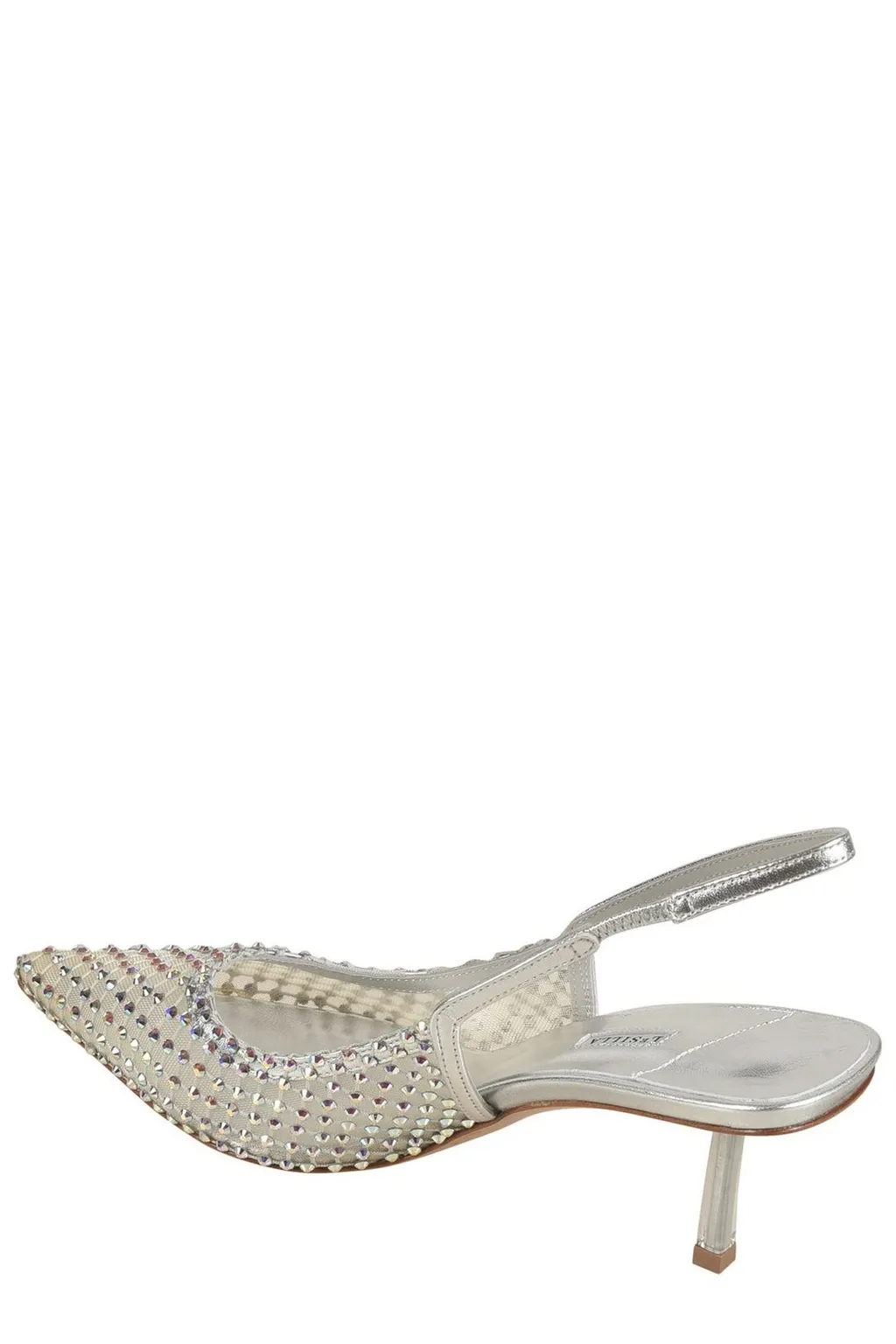 Mesh Slingback Pumps