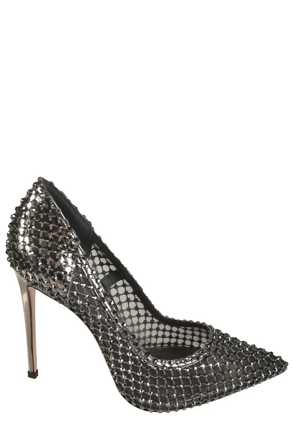 Pointed-Toe Mesh Pumps