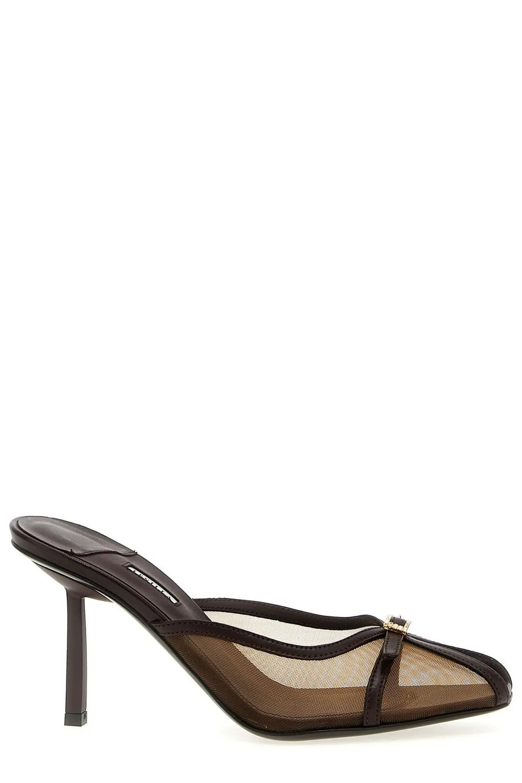 Mules With Bow And Crystal Detail