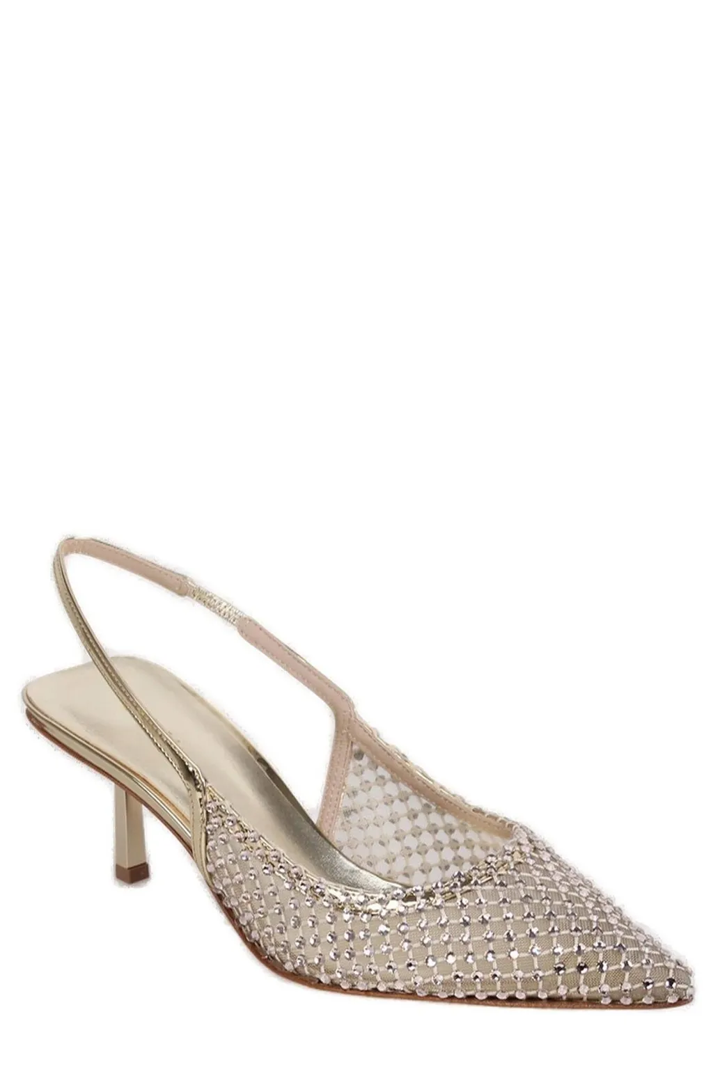 Mesh Slingback Pumps
