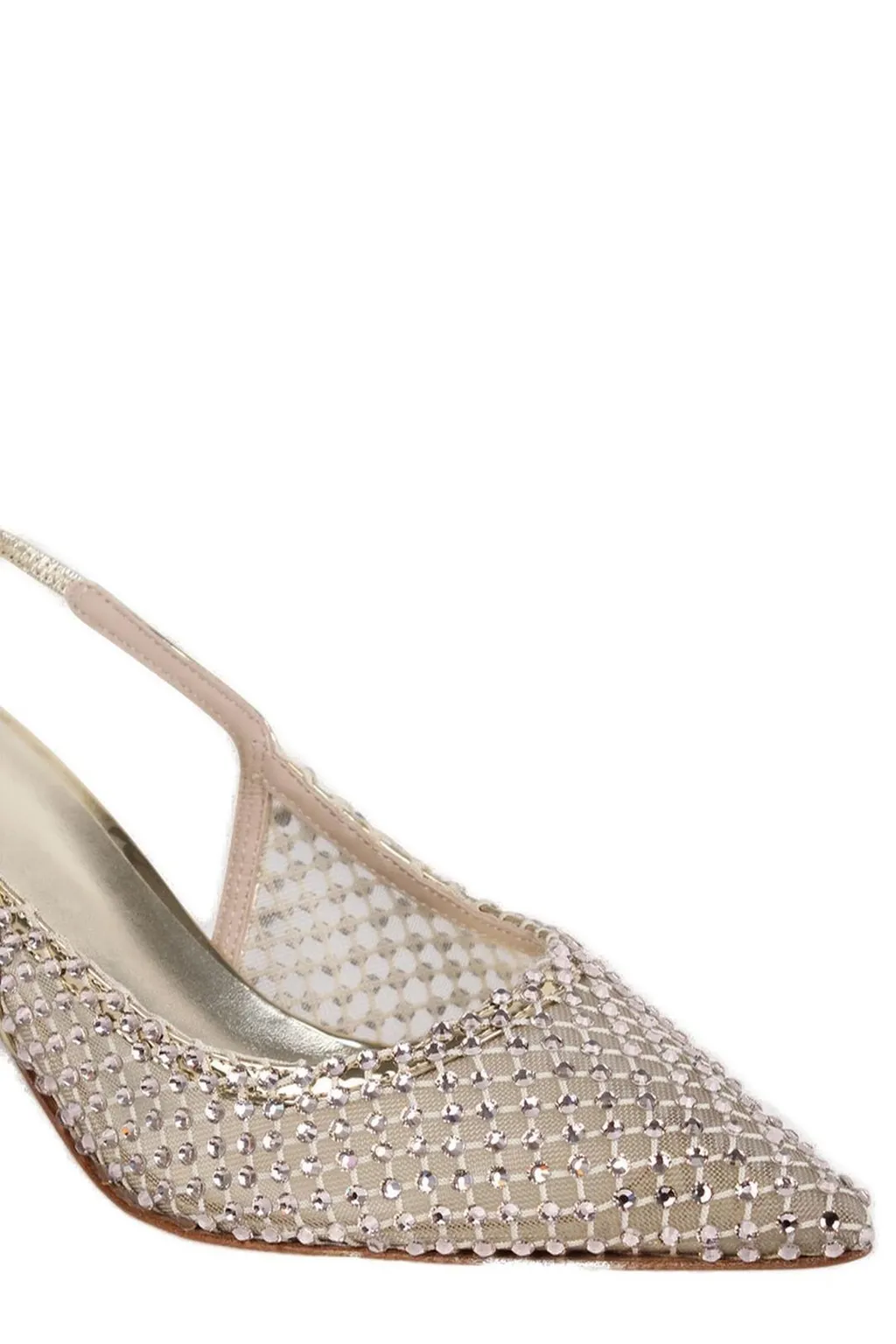 Mesh Slingback Pumps
