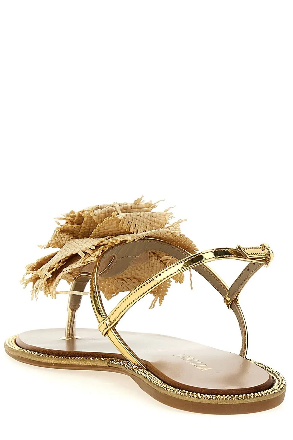 Thong Sandals With Flower Detail