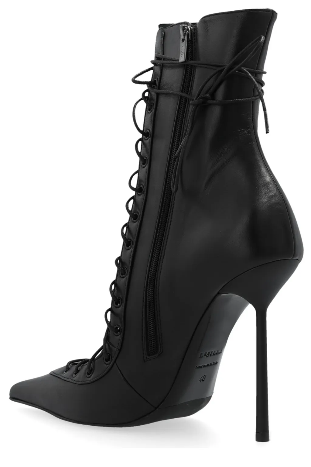 Lace-Up Stiletto Ankle Boots